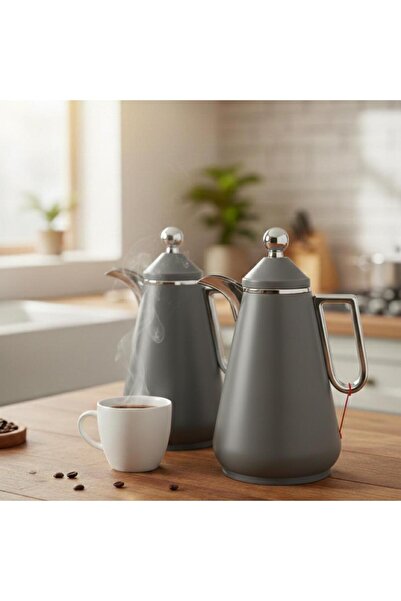 Lavera Set of 2 Silver-Gray Thermoses