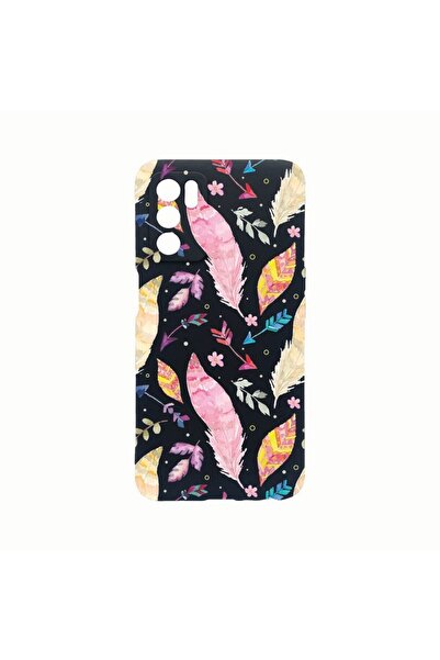 bestcase Силиконов калъф, съвместим с Oppo A54s, Happy Feathers, Устойчив на ...