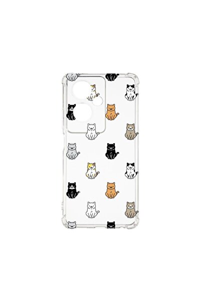 bestcase Αντικραδασμική Θήκη 1.5MM, Συμβατή με OPPO Reno 11F, Σχέδιο Γάτας, Α...