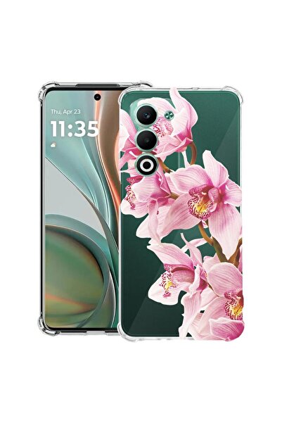 bestcase Противоударен калъф, съвместим с OPPO A5, Флорален - Елегантна розов...
