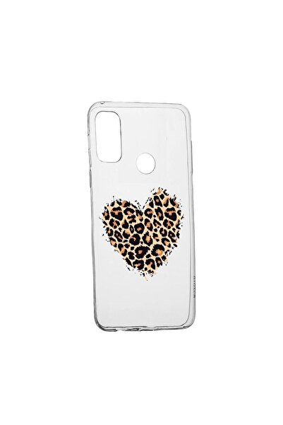bestcase Husa Silicon Compatibila cu Motorola Moto E20, Leopard Heart, rezist...