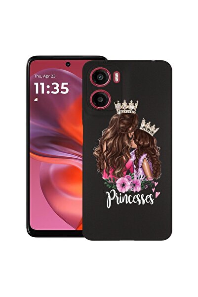 bestcase ¬Æ Husa pentru Motorola Moto G05, Princesses Gril Mom, Slim Silicon ...