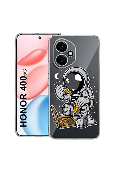 bestcase ¬Æ Husa Clear Silicon pentru Honor 400, Astronaut Pizza, 2036423 T 1004