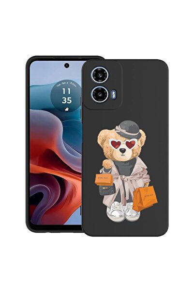bestcase Θήκη για Motorola Moto G45 με σχέδιο αρκουδάκι που ψωνίζει, TPU Ματ ...