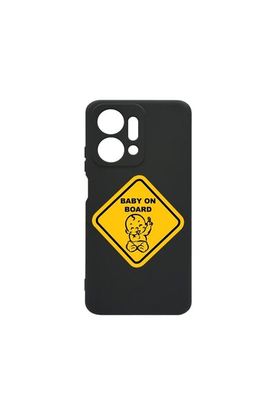 bestcase Тънък премиум силиконов калъф 1.2ММ, съвместим с Honor X7a, с надпис...