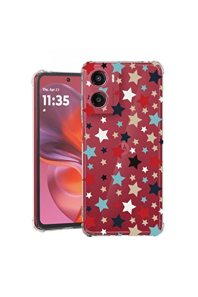 bestcase Θήκη συμβατή με Motorola Moto E15, Αντικραδασμική 1.5MM, Αστέρια, Πρ...