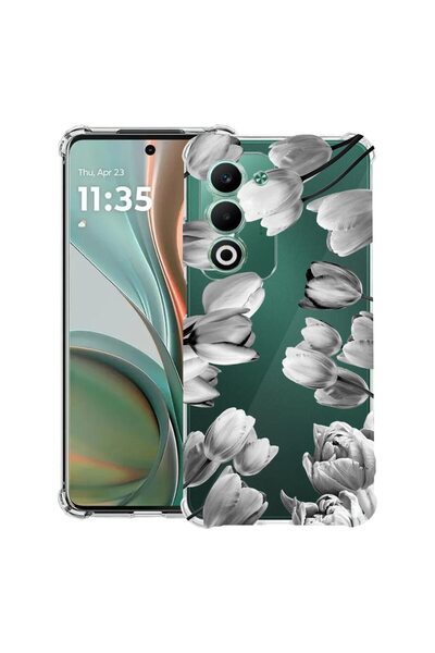 bestcase ¬Æ Husa Anti Shock Compatibila cu OPPO A5, Floral - Black Tulip, 205...
