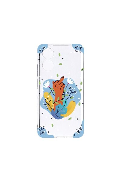 bestcase Διαφανής Θήκη Σιλικόνης 2MM, Συμβατή με OPPO A78 / A58 5G, Flowers F...
