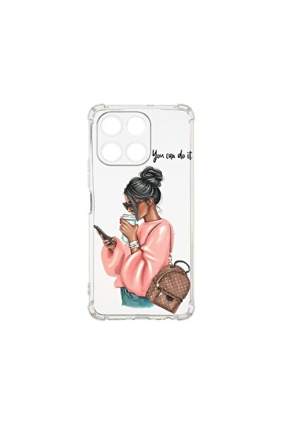bestcase Αντικραδασμική Θήκη 1.5MM, Συμβατή με Honor X6a, Σχέδιο Κορίτσι που ...