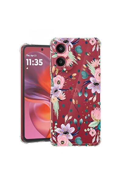 bestcase Калъф за Motorola Moto G06 с дизайн от колекция  "Цветя ", противоуд...