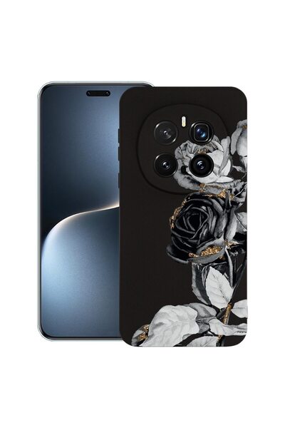 bestcase Θήκη για Honor Magic7 Pro, Premium Λεπτή Σιλικόνη 1.2MM, Μαύρο Ροζ, ...