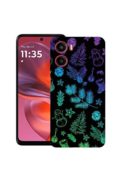 bestcase ¬Æ Husa pentru Motorola Moto E15 / Moto G05, Xmas Pattern, Slim Sili...