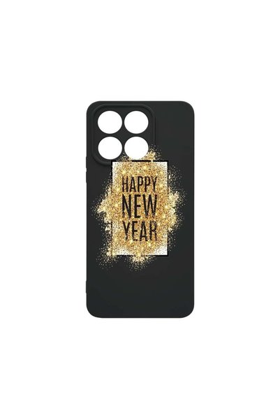 bestcase Slim SIlicon 0.8MM Case, Compatible with Honor X6a, Happy New Year, ...