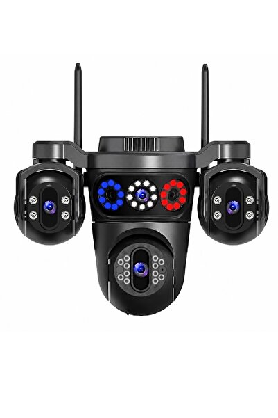 Esvision ES-703 Smart Güvenlik Kamerası 4 Lens Çakarlı Alert Wi-fi Ptz