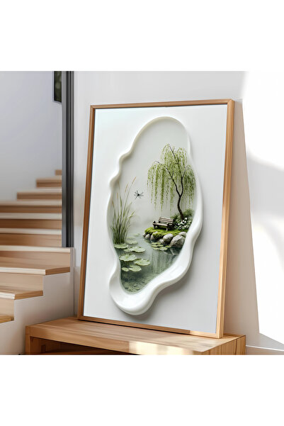 alphobitasarım Pictură murală premium pentru hol și intrare, cu design de iaz...