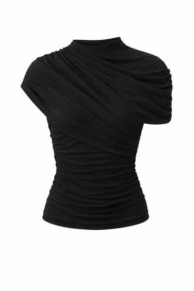HAZELANNA Bluză Black Sandy