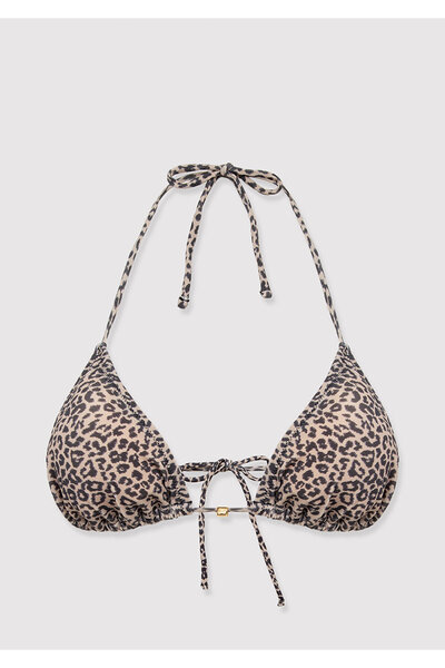 Mavi Leopar Desenli Bikini Üstü 1914167-33653