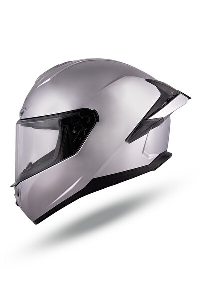 Delgano Megatron Metalik Gri Kask