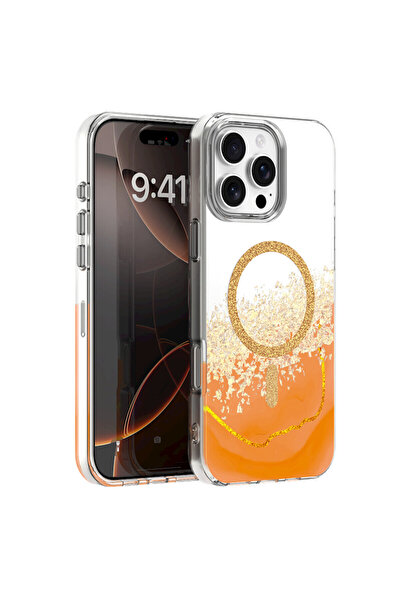 OEM Εποξειδική Μαγνητική Θήκη Mag-Safe για APPLE IPHONE 15 PRO 6.1 Πορτοκαλί