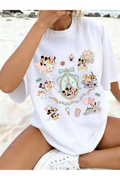 SAUDI DISNEYLAND disneyland Men and Women's 100% Cotton T-Shirt - Oversized C...