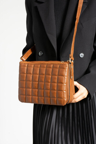 Sanmorris Women's Medium Quilted Crossbody Shoulder Bag - Stylish and Modern ...