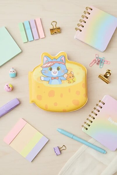 Miniso Lisanslı Tom ve Jerry Gokko Serisi Peynir Temalı Puffy Not Defteri