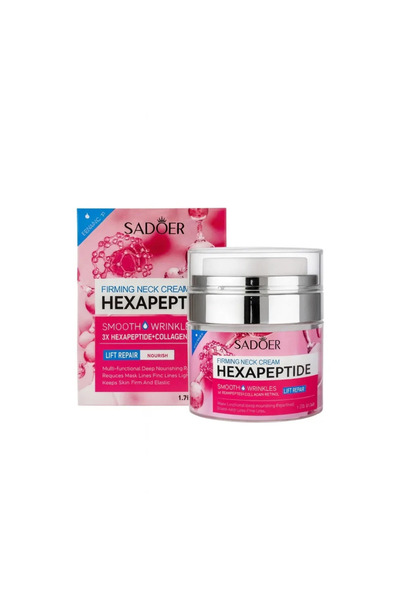 SADOER Cremă pentru gât fermizantă și antirid – Hexapeptide Firming Neck Crea...