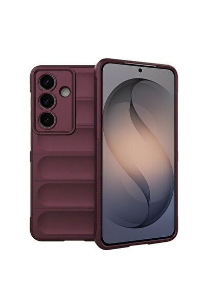 Techsuit Husa pentru Samsung Galaxy S26, Magic Shield, protectie antisoc, bordo