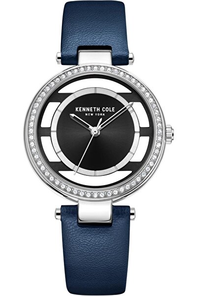 Kenneth Cole REACTION Analog Watch with Black Dial and Blue Leather Strap for...