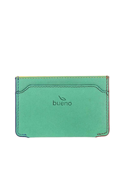 BUENO Green Leather Unisex Card Holder