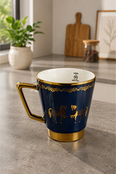 RUBİ PORSELEN Porcelain Mug with Horse Figure 200 ml