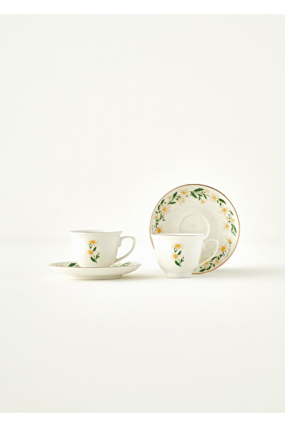 Bella Maison Daisy Set of 2 Coffee Cups Cream (90 Cc)