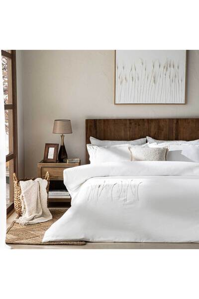 Chakra Endı Bamboo Single Duvet Cover Set 160X220 cm Ecru
