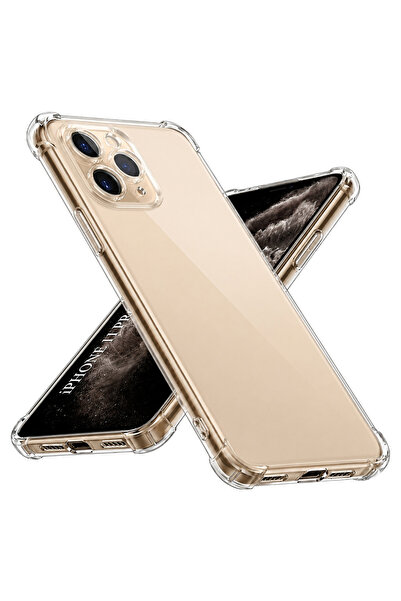 Techsuit Husă pentru iPhone 11 Pro, din silicon transparent, rezistentă la șo...