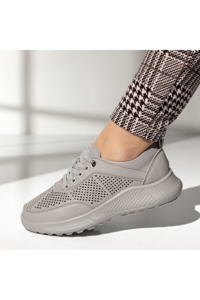 Modlet.ro Women's grey elastic lace casual shoes MOD14332