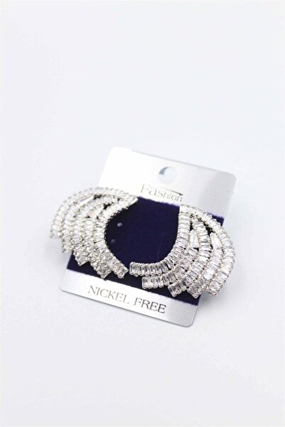 EGE YELİ Zircon Stone Earrings - Silver