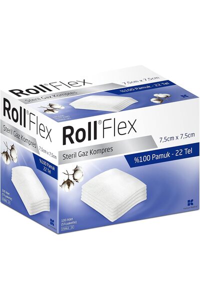 Yıldızan bgm shop Roll 131407 Gaz Kompres 7.5Cm x 7.5Cm (1 x 100 Adet) 414149
