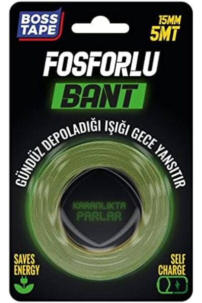 zkra shop Fosforlu Bant, 15mm x 5mt Boyut, Yesil 1053162