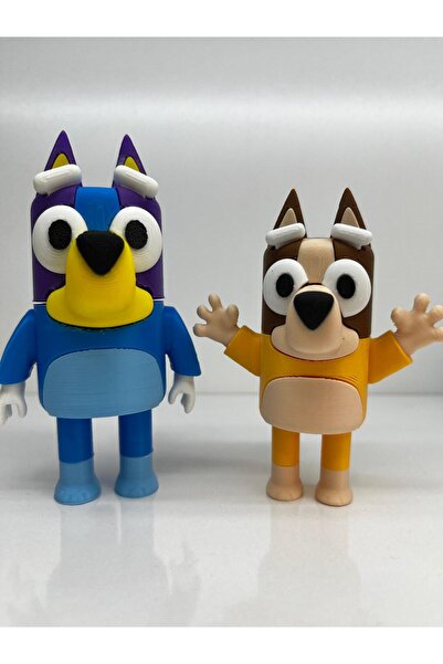 Oynix BLUEY VE BİNGO ÇİZGFİLM KARAKTER OYUNCAK 2Lİ SET