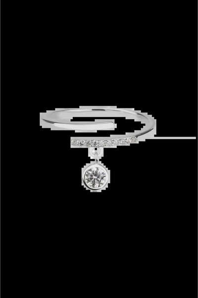 Lisa&Co. Crystal Drop Ring 53 mm / Rhodium plated silver / White zircon