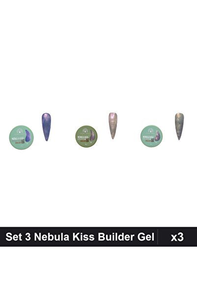 global fashion Set 3 Nebula Kiss Builder Gel 15g - Nr.01 Nr.11 Nr.13