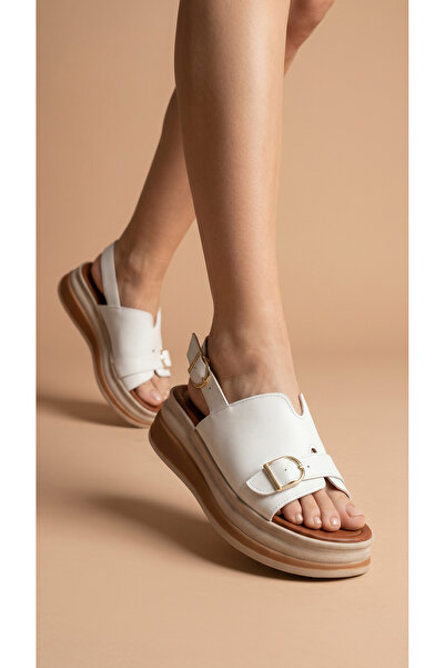Moda Lime High-Heeled Ankle Buckle Women's Summer Sandals with Gold Buckle De...