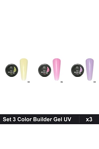 global fashion Set 3 Color Builder Gel UV 15g - Nr.02 Nr.06 Nr.04 Construcție