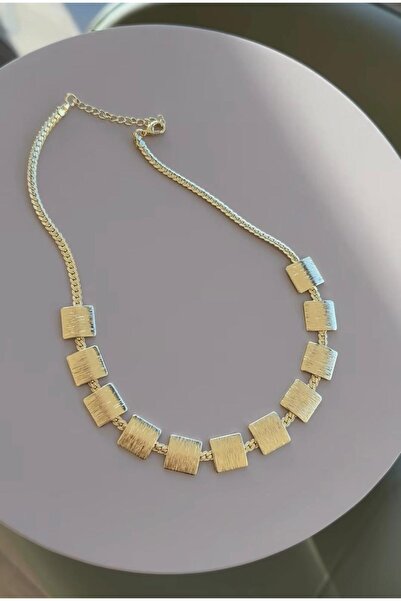 LioraJewellry Kare Plaka Kolye