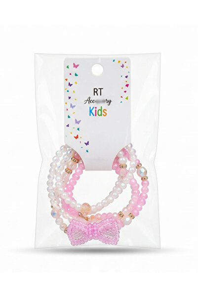 REDTAG Girls Pink Beaded Bracelet Set
