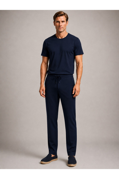Xint Erkek Lacivert Formunu Koruyan Slim Fit Jogger