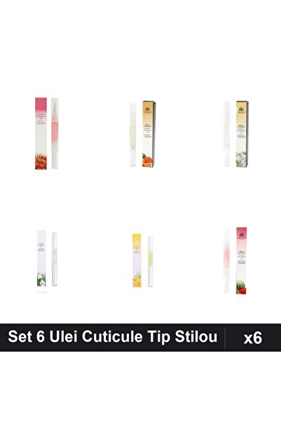 NAİLS Set 6 Ulei Cuticule Tip Stilou - Cherry, Portocală, Jasmín, Lily, Lemon...