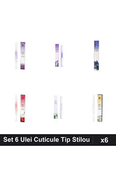 global fashion Set 6 Ulei Cuticule Tip Stilou - Lavanda, Blueberries, Cireșe,...