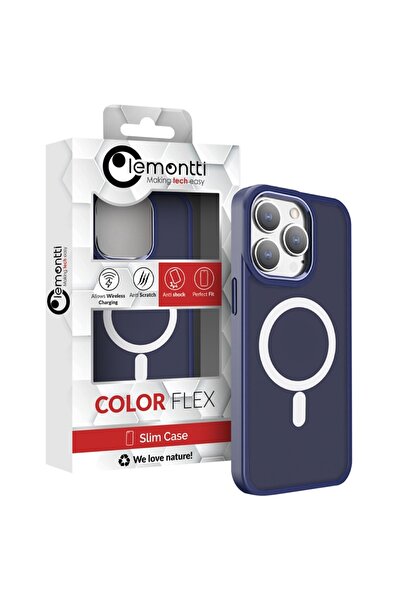 lemontti Husa Color Matte MagSafe iPhone 15 Pro Max Albastru