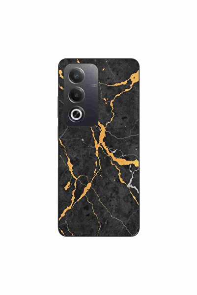 OEM Husa compatibila cu Oppo A80 Silicon Gel Tpu Model Noir Gold Marble